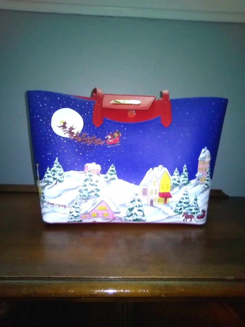 Talbots Christmas Scene Tote